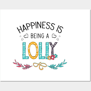 Happiness Is Being A Lolly Wildflowers Valentines Mothers Day Posters and Art